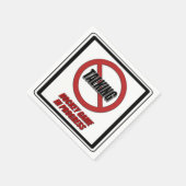 Geen praatjesspel in voortgangspapier servetten (Hoek)