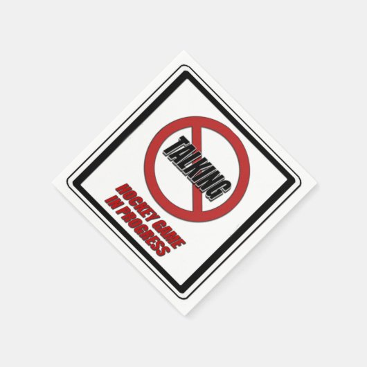 Geen praatjesspel in voortgangspapier servetten (Hoek)