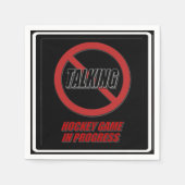 Geen praatjesspel in voortgangspapier servetten (Voorkant)