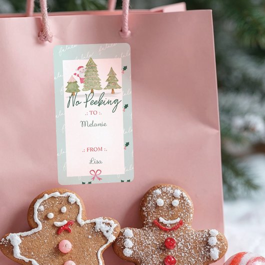 Geen prikkende kerstman, kerstboom etiket