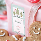 Geen prikkende kerstman, kerstboom etiket