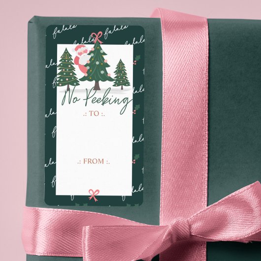 Geen prikkende kerstman, kerstboom etiket