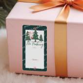 Geen prikkende kerstman, kerstboomlabs etiket