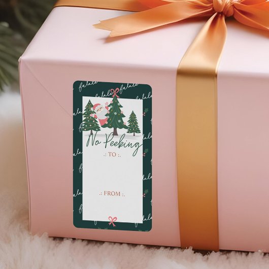 Geen prikkende kerstman, kerstboomlabs etiket