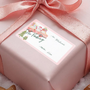 Geen prikkende kerstman naar de roze kant van het  etiket