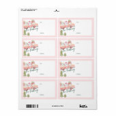 Geen prikkende kerstman naar de roze kant van het  etiket (Full Sheet)