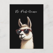 Geen Prob-lama Cool Llama Funky Alpaca Briefkaart (Voorkant)