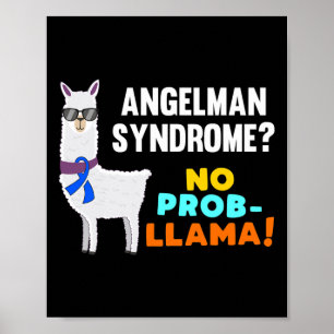 Geen Prob-llama Angelman Syndroom Krijger Overleve Poster