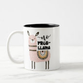Geen Prob-Llama Cute Funny Tweekleurige Koffiemok (Links)