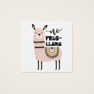 Geen Prob-Llama Cute Funny Vierkante Visitekaartjes