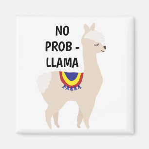 Geen Prob Llama Cute Illustratie Magneet