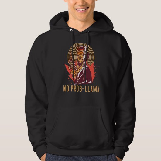 Geen Prob Llama Dier Leuke Maffia Llama Hoodie (Voorkant)