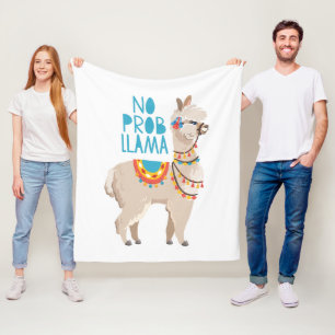 Geen Prob Llama Fleece Deken