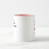 Geen Prob-Llama Funny Floral Pink Llama Mok (Midden)