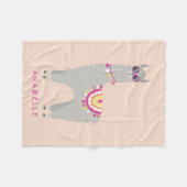 Geen Prob - Llama - Gepersonaliseerde kinderen Fleece Deken (Voorkant (Horizontaal))