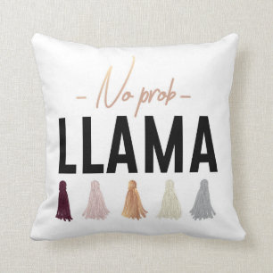 Geen Prob Llama   Goudtapels Kussen