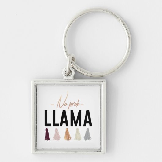 Geen Prob Llama | Goudtapels Sleutelhanger (Voorkant)