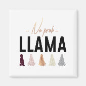 Geen Prob Llama | Goudtassels Magneet (Voorkant)