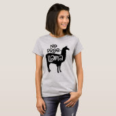 Geen Prob-Llama Grappig Dier T-shirt (Voorkant volledig)