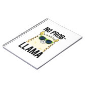 Geen-Prob-Llama Grappige Koele Llama Woordspeling Notitieboek (Linkerzijde)