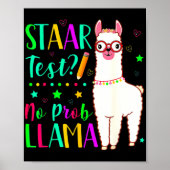 Geen Prob Llama Grappige Leraar Examen Testen Test Poster (Voorkant)