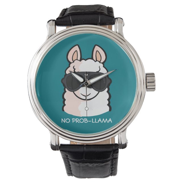Geen Prob-Llama Horloge (Voorkant)