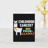Geen Prob-Llama Kindertijd Kankerstrijder Overleve Kaart (Gele Bloem)