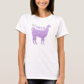 Geen Prob Llama Light Paarse Sparkles T-shirt (Voorkant)