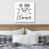 Geen Prob Llama-ontwerp Canvas Afdruk (Insitu (Slaapkamer))