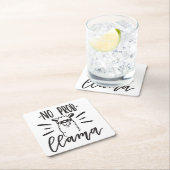 Geen Prob Llama-ontwerp Kartonnen Onderzetters (Insitu)