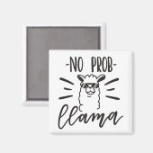 Geen Prob Llama-ontwerp Magneet (Voorkant / Achterkant)