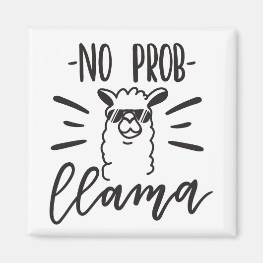 Geen Prob Llama-ontwerp Magneet (Voorkant)