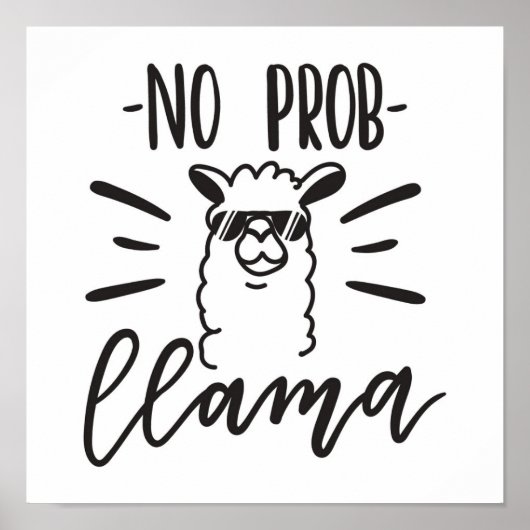 Geen Prob Llama-ontwerp Poster (Voorkant)