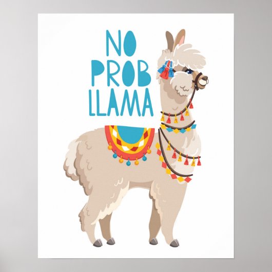 Geen Prob Llama Poster (Voorkant)