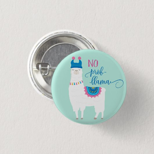 Geen Prob LLAMA Ronde Button 3,2 Cm (Voorkant /achterkant)