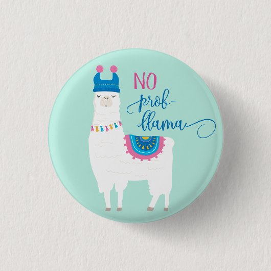 Geen Prob LLAMA Ronde Button 3,2 Cm (Voorkant)