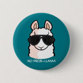 Geen Prob-Llama Ronde Button 5,7 Cm (Voorkant)