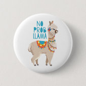 Geen Prob Llama Ronde Button 5,7 Cm (Voorkant)