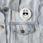 Geen Prob-Llama Ronde Button 5,7 Cm (In situ)