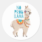 Geen Prob Llama Ronde Sticker (Voorkant)