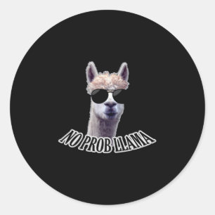 Geen Prob Llama Ronde Sticker