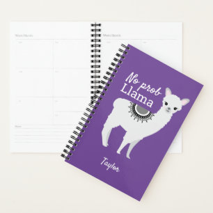 Geen Prob Llama schattige lama illustratie Paarse Planner