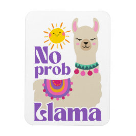 Geen Prob-Llama, Schattigee Llama Feestelijke Sunn Magneet
