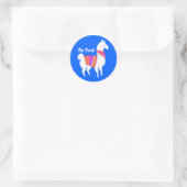 Geen Prob Llama Schattigee Partij Ronde Sticker (Tas)