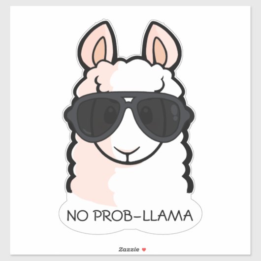 Geen Prob-Llama Sticker (Vel)
