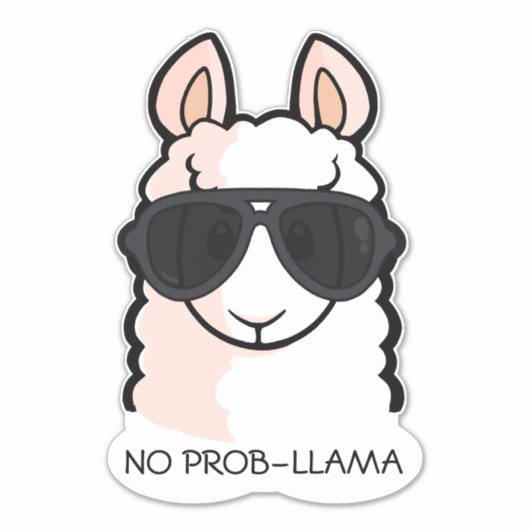Geen Prob-Llama Sticker (Voorkant)