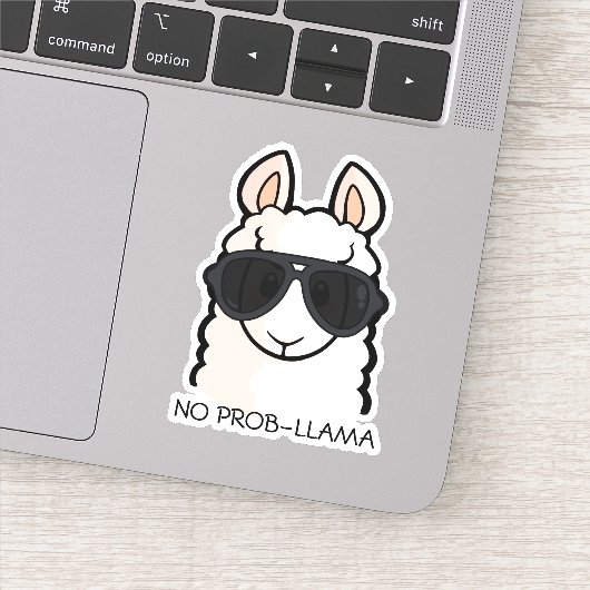 Geen Prob-Llama Sticker (Detail)