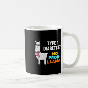 Geen Prob-Llama T1d Type 1 Diabetes Warrior Awaren Koffiemok
