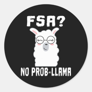 Geen Prob Llama T Shirt Docent Leraar Florida Tes Ronde Sticker
