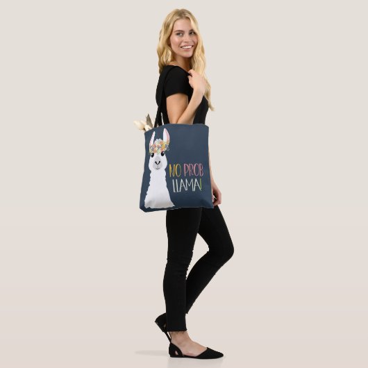 Geen Prob Llama Tote Bag (Op model)